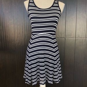 WONENS Navy Blue and White Dress